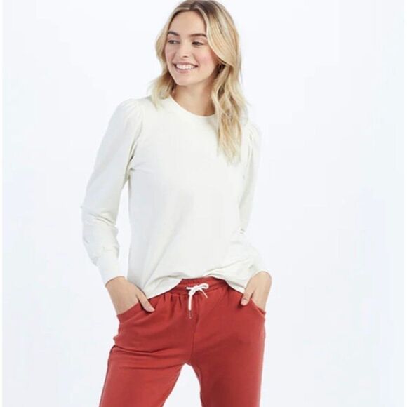 Summersalt The Softest French Terry Puff Sleeve Pullover Size Medium - Picture 1 of 8